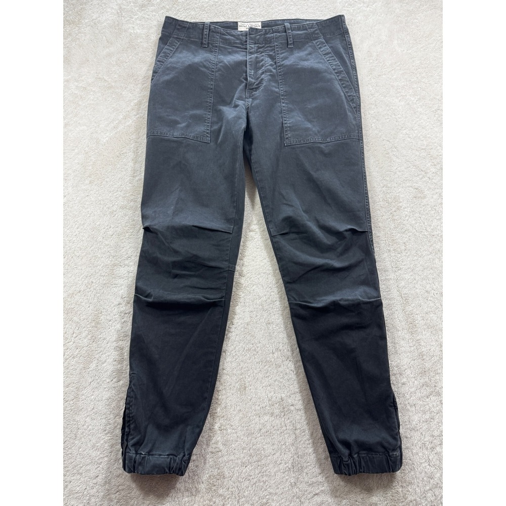 Nili Lotan Women Utility Jogger Black‎ Cotton Pants 4 Meas: 30x26